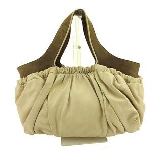Anteprima tote bag gathered beige leather Authentic USED